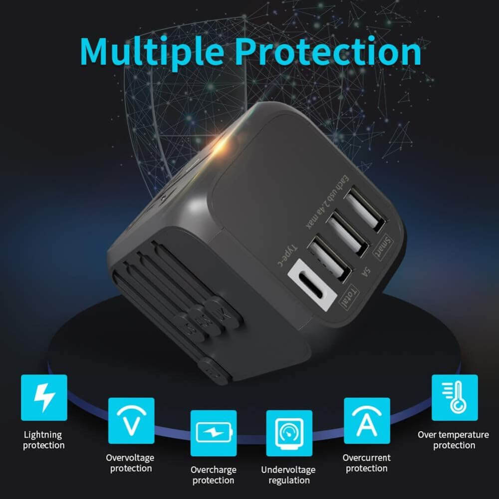 All-In-One World Travel Adapter For CPAP