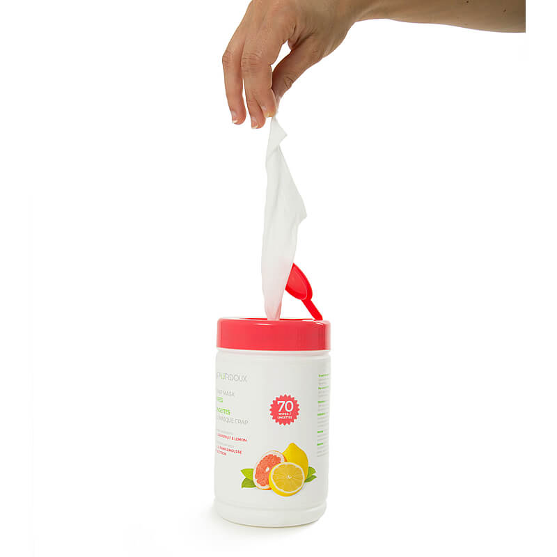 Grapefruit & Lemon CPAP Mask Wipes - PURDOUX