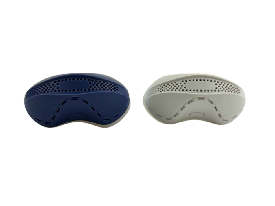 Rechargeable Anti-Snoring Aid - Adjustable Airflow Sleep Aid (White & Blue)