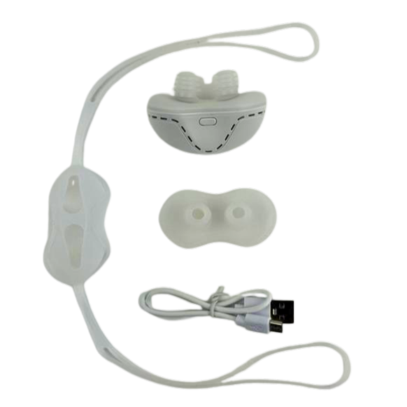 Rechargeable Anti-Snoring Aid - Adjustable Airflow Sleep Aid (White & Blue)
